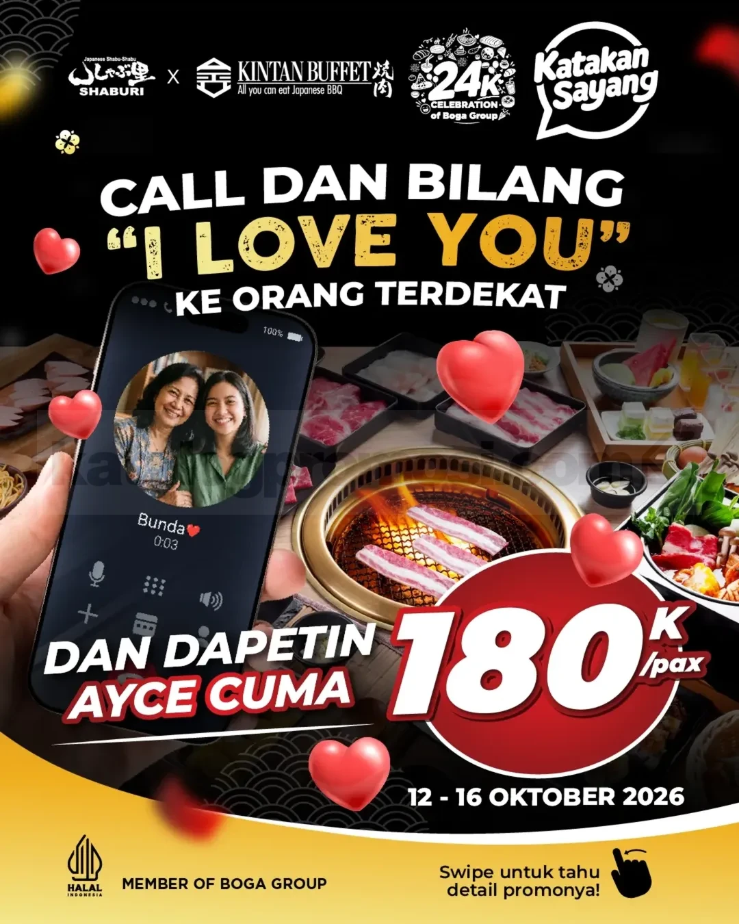Promo Shaburi Kintan Buffet Katakan Sayang AYCE Rp180.000