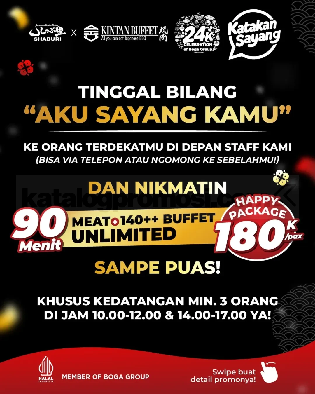 Promo Shaburi Kintan Buffet Katakan Sayang AYCE Rp180.000