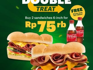 Promo Subway New Year Special Double Treat Beli 2 Rp. 75.000