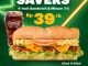 Promo Subway Sub Savers Sandwich + Minuman Rp. 39.000 paket hemat