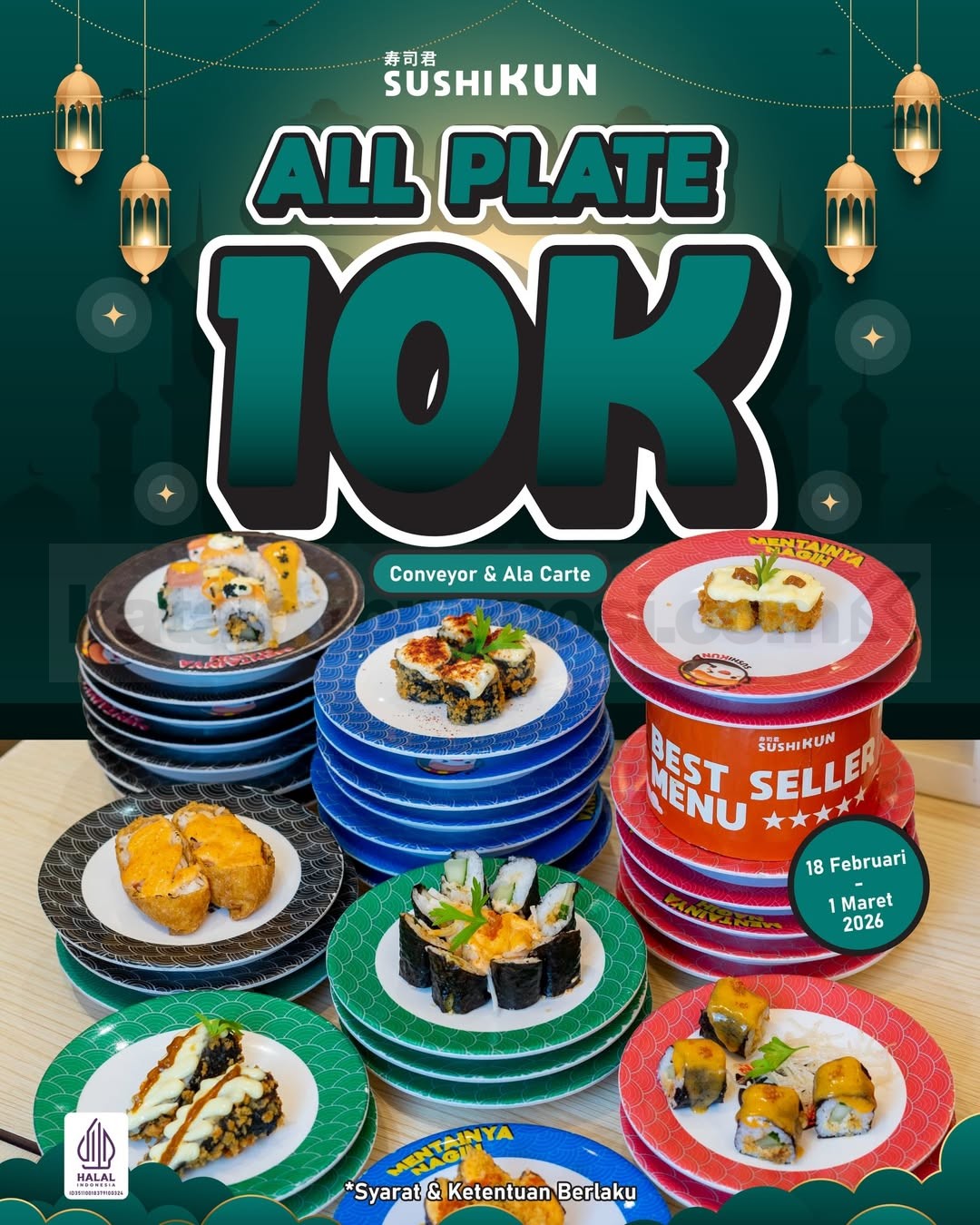 Promo Sushikun Semua Plate Sushi Rp. 10.000 Promo Sushikun Semua Plate Sushi Rp. 10.000 semua warna piring