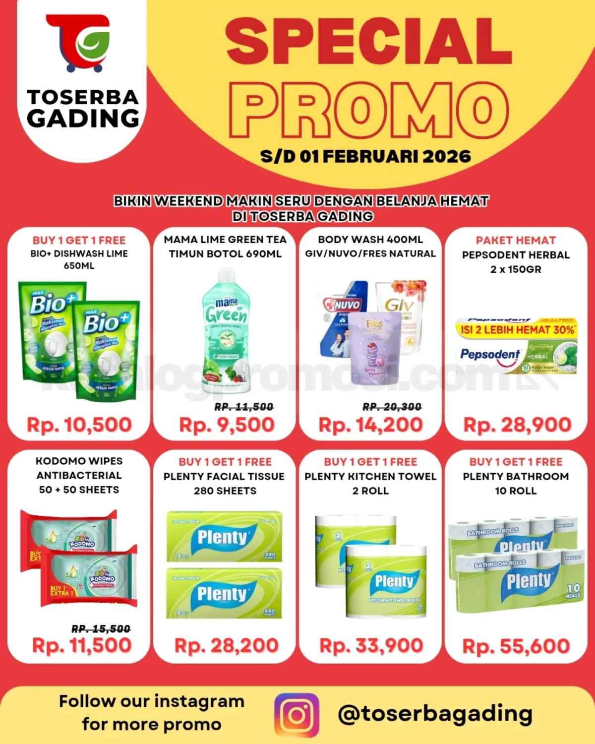 Promo Toserba Gading Weekend Hemat periode 30 Januari - 01 Februari 2026 Promo Toserba Gading Weekend Hemat periode 30 Januari - 01 Februari 2026 2
