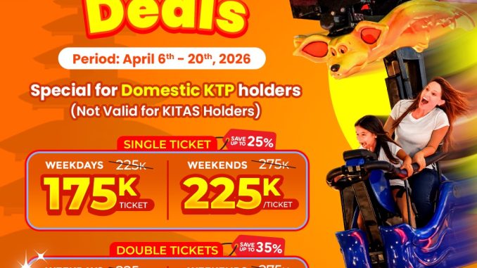 Promo Trans Studio Bali Aprilicious Deals mulai Rp. 150.000 tiket hemat di bulan April 2026