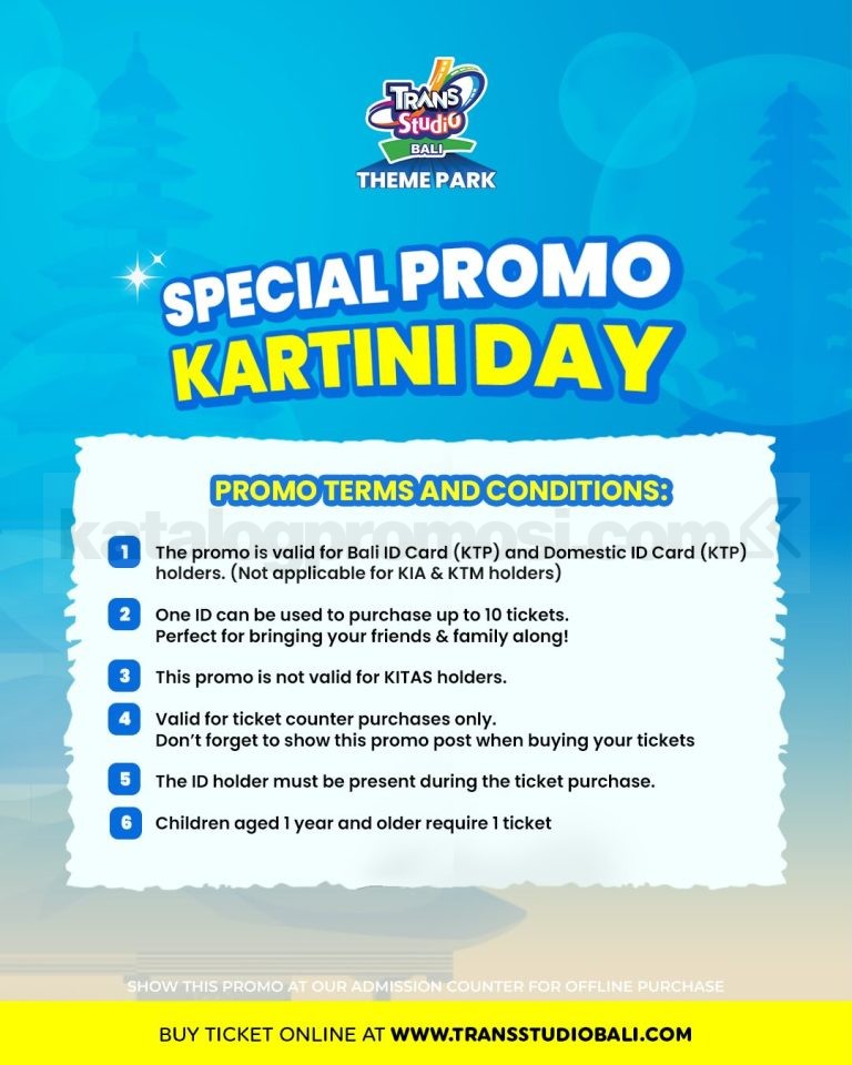 Promo Trans Studio Bali Kartini Day Tiket Rp. 100.000