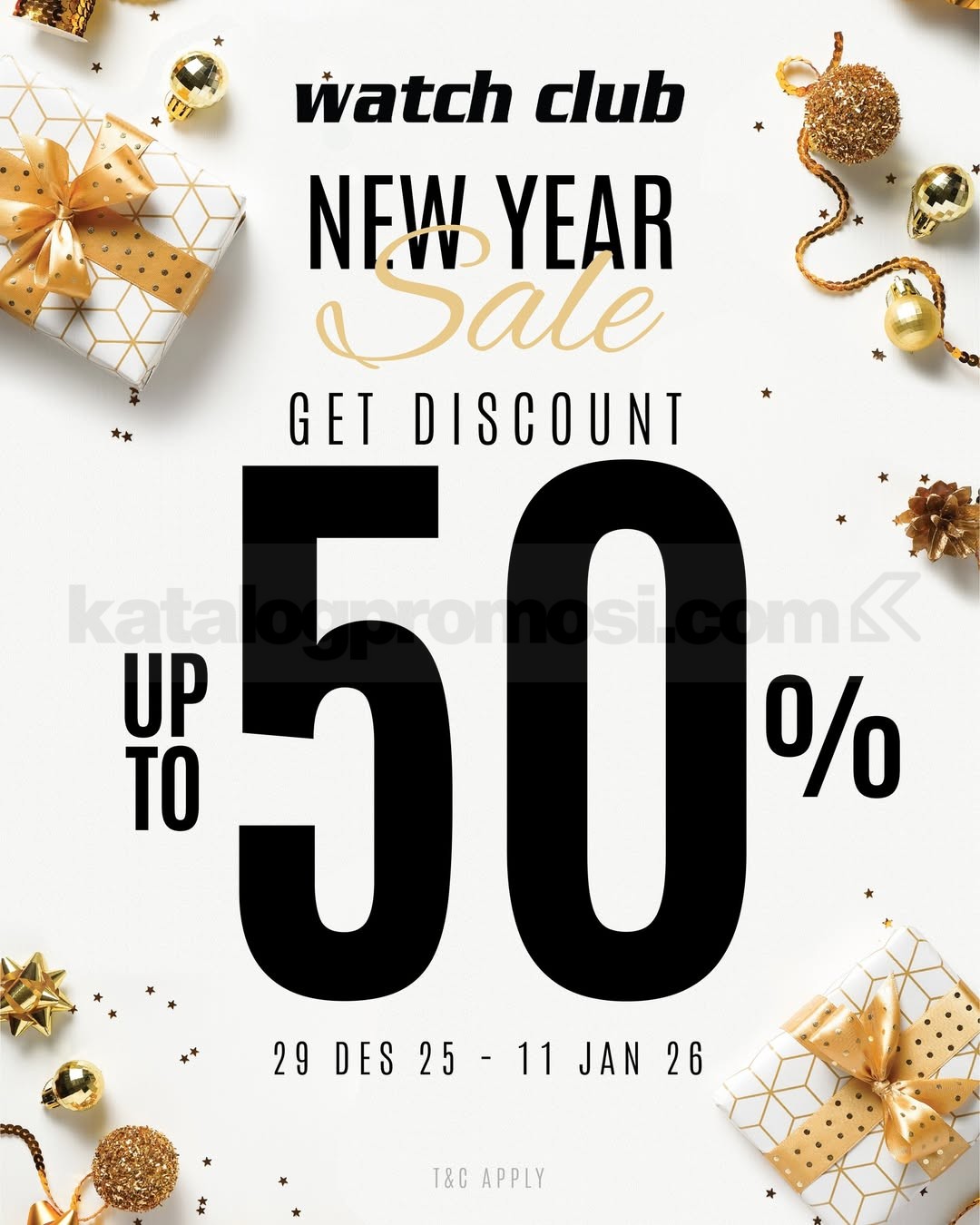 Promo Watch Club New Year Sale Jam Tangan Diskon hingga 50% Promo Watch Club New Year Sale Jam Tangan Diskon hingga 50% di Watch Club Indonesia
