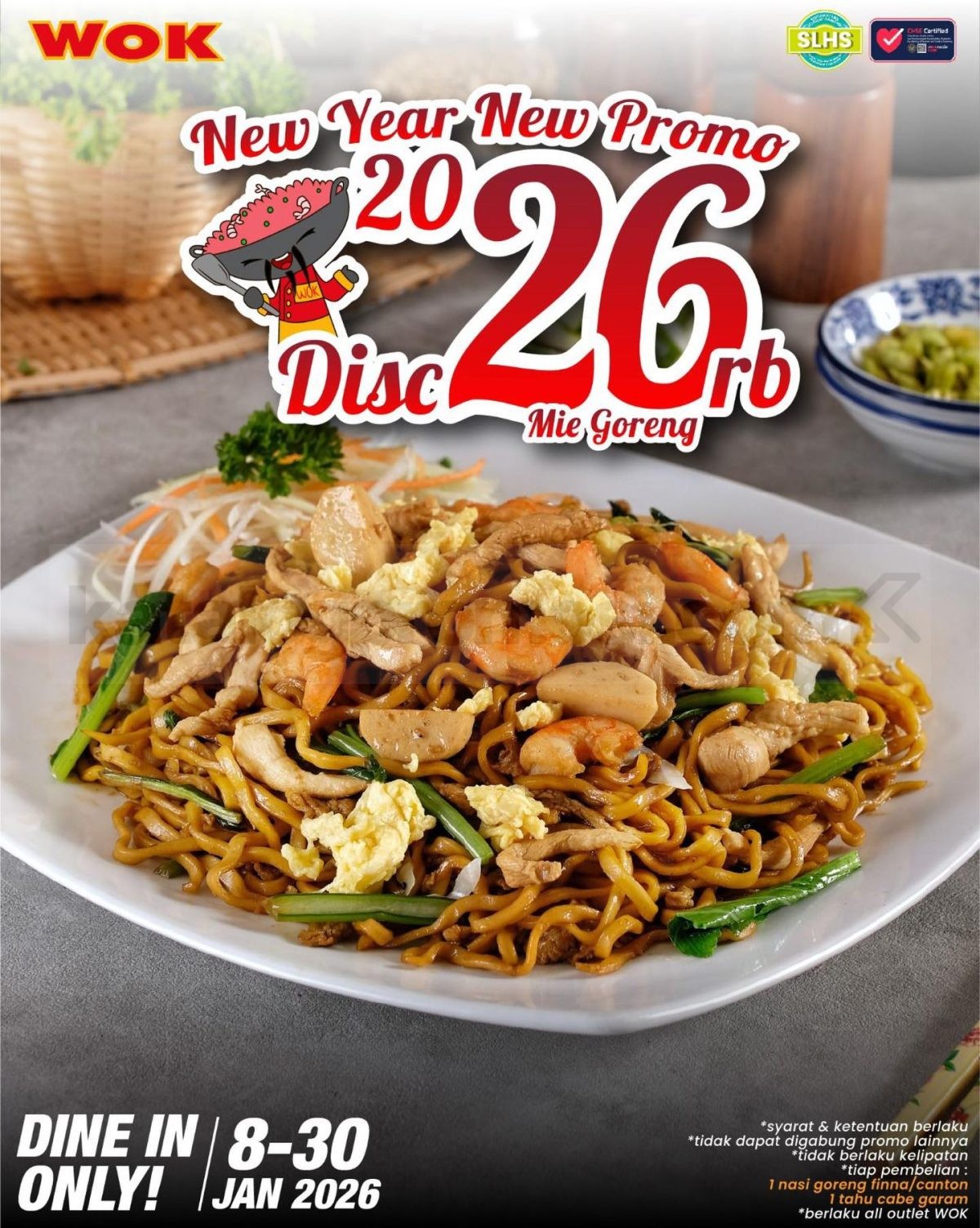 Promo WOK Restaurant New Year Mie Goreng Diskon Rp. 26.000 Promo WOK Restaurant New Year Mie Goreng Diskon Rp. 26.000 paket nasi goreng dan tahu cabe garam