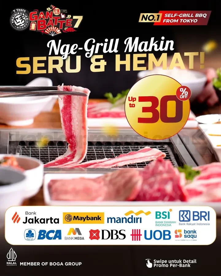 Promo Yakiniku Like Diskon Bank Hingga 35% Promo Yakiniku Like Diskon Bank Hingga 35% dengan berbagai kartu bank dan cashback