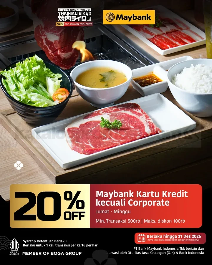 Promo Yakiniku Like Diskon Bank Hingga 35% Promo Yakiniku Like Diskon Bank Hingga 35% 7