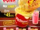 romo Richeese Factory Burger Dunk Combo mulai Rp. 43.182 dengan cheesy cream soup