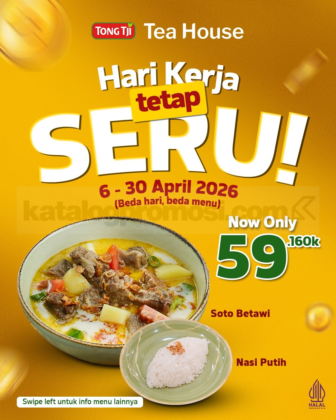 Promo Tong Tji Tea House Weekday Mood Booster Menu Spesial Promo Tong Tji Tea House Weekday Mood Booster menu spesial harian April 2026