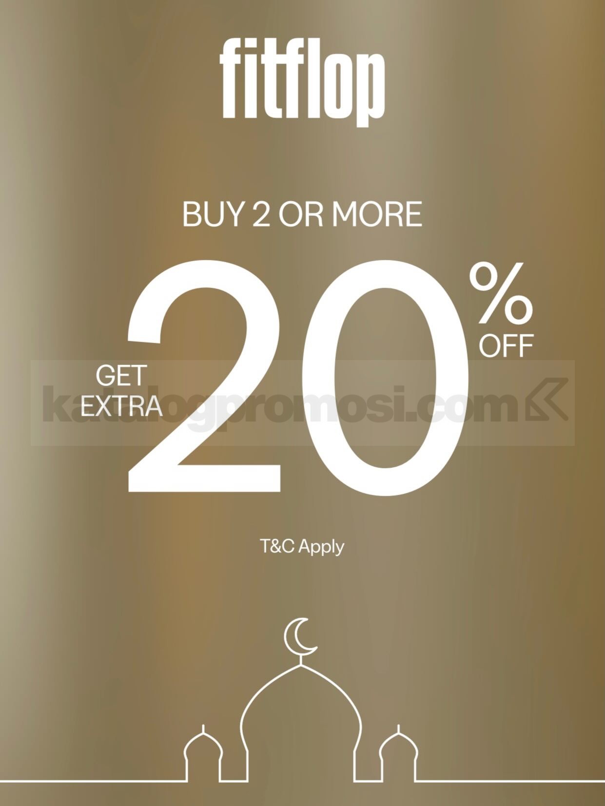 Promo FitFlop Buy 2 Diskon Tambahan 20% Promo FitFlop Buy 2 Diskon Tambahan 20% untuk item diskon 0%–30%