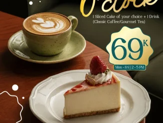 Promo Bakerzin Cake O'Clock 1 Cake + 1 Drink Rp. 69.000 untuk menikmati sliced cake dan minuman favorit
