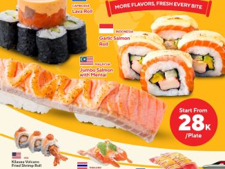 Promo Genki Sushi Genki Global Menu Mulai Rp. 28.000 dengan pilihan menu internasional per piring
