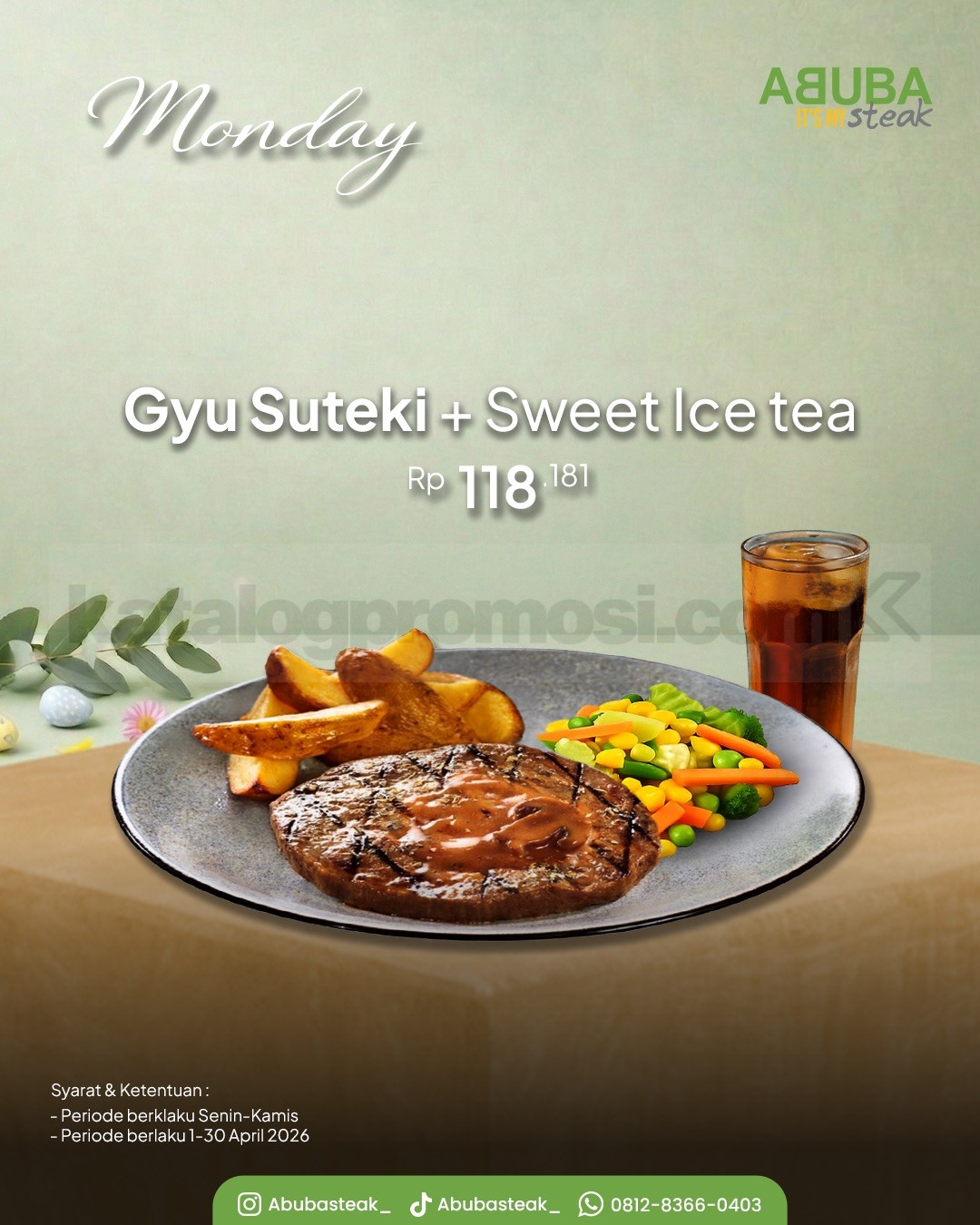 Promo ABUBA April Weekday Treats mulai Rp. 72.727 Promo ABUBA April Weekday Treats mulai Rp. 72.727 1