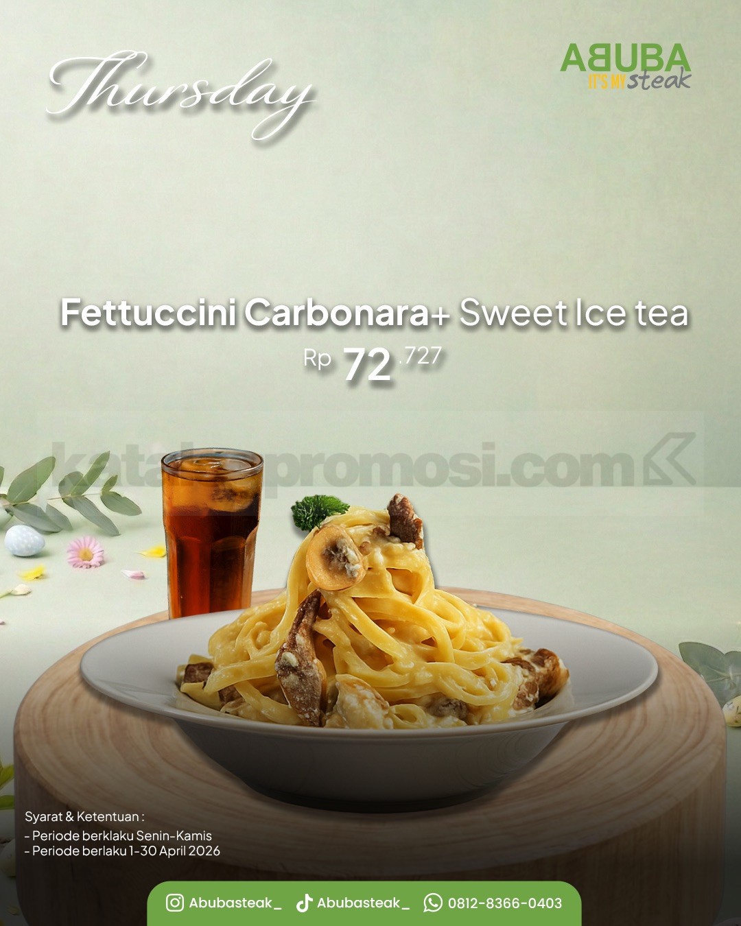 Promo ABUBA April Weekday Treats mulai Rp. 72.727 Promo ABUBA April Weekday Treats mulai Rp. 72.727 4