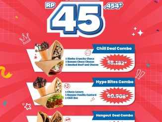 Promo Dcrepes Paket 3 Crepes Rp. 45.000 pilihan paket crepes hemat April 2026