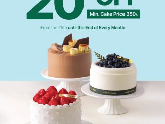 Promo Tous les Jours Cake Diskon 20% minimum belanja Rp. 350.000