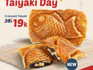 Promo Gindaco Croissant Taiyaki Rp. 19.000 dengan varian Chocolate, Milk Custard, Choco Banana, dan Banana Custard