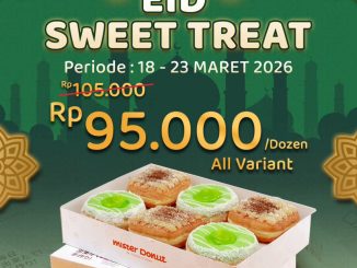Promo Mister Donut Eid Sweet Treat Donat Rp. 95.000 per lusin semua varian rasa