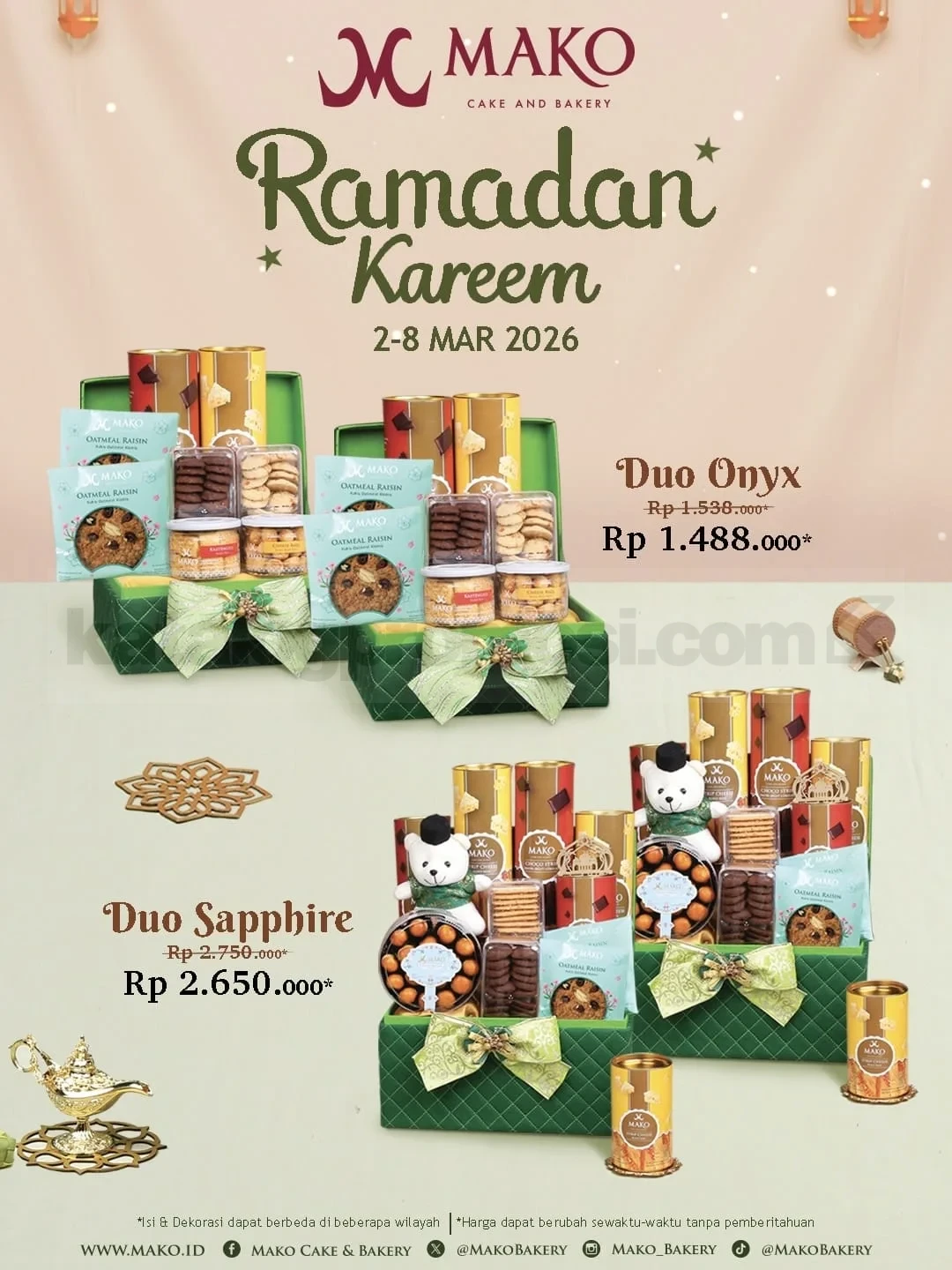 Promo MAKO Duo Hampers Deals Harga Spesial Lebaran Promo MAKO Duo Hampers Deals paket hampers Lebaran dengan harga spesial