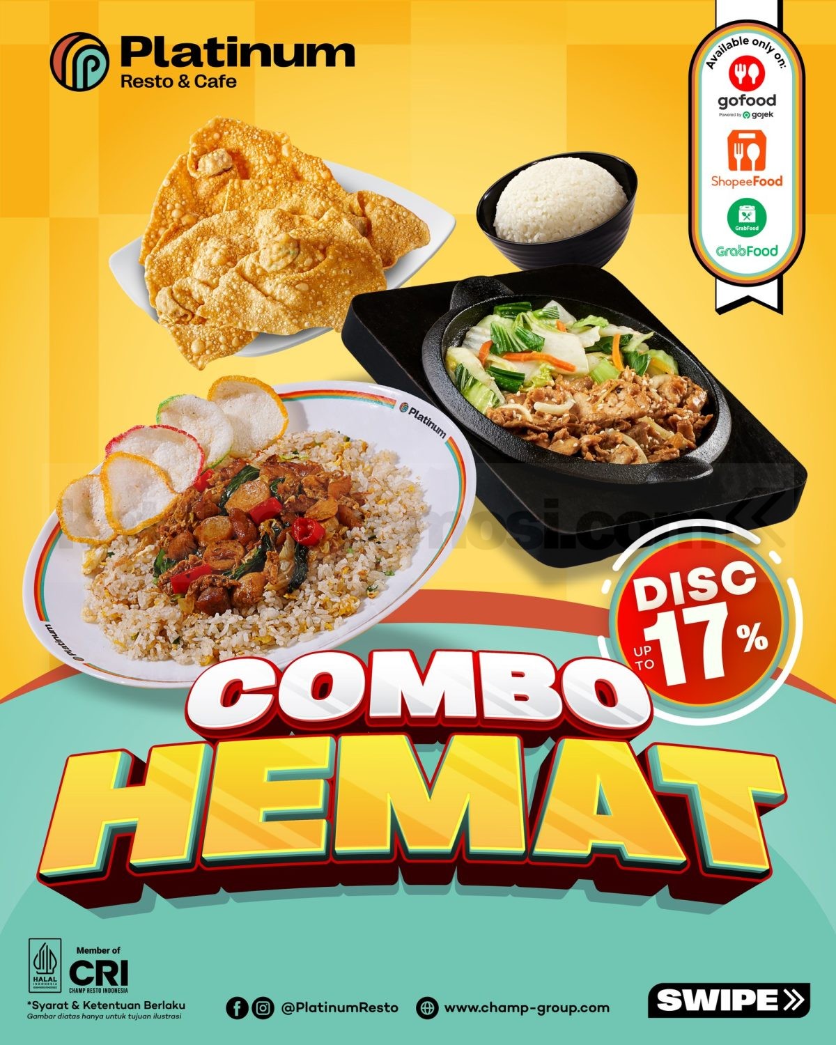 Promo Platinum Resto Combo Hemat mulai Rp.50.000 Promo Platinum Resto Combo Hemat mulai Rp.50.000 menu lengkap delivery