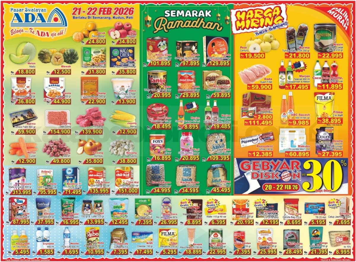 Promo ADA PASAR SWALAYAN Katalog JSM 21-22 Februari 2026 Promo ADA PASAR SWALAYAN Katalog JSM 21-22 Februari 2026 1