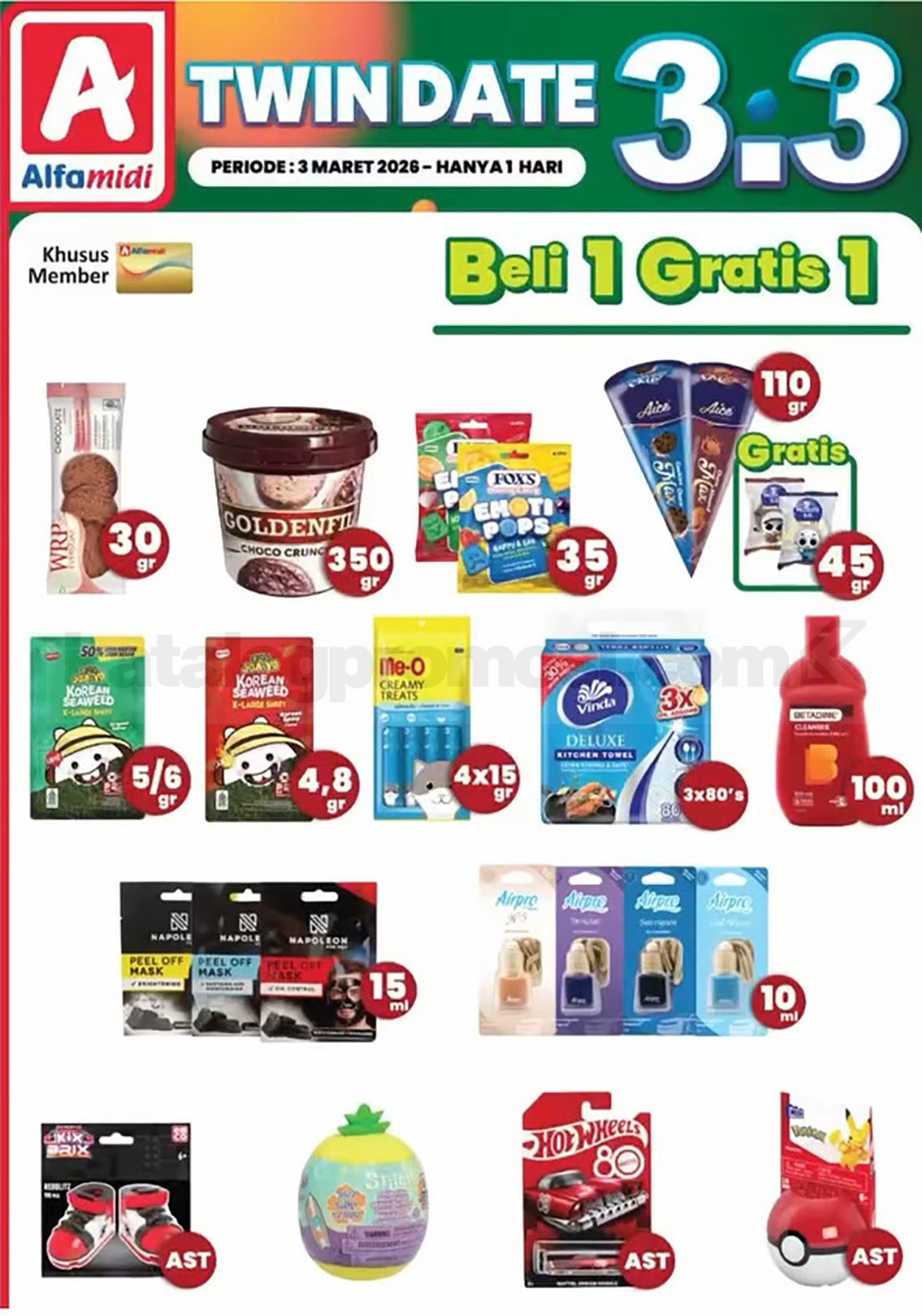 Promo Alfamidi Double Date 3.3 Beli 1 Gratis 1 Promo Alfamidi Double Date 3.3 Beli 1 Gratis 1