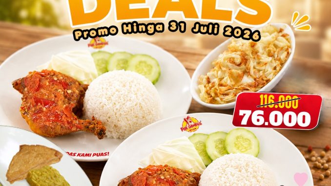 Promo Ayam Gepuk Pak Gembus Free Deals Mulai Rp. 76.000 sampai 31 Juli 2026