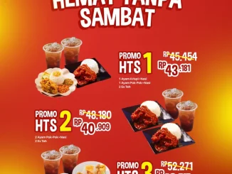 Promo Ayam Goreng Nelongso HTS Paket Hemat Mulai Rp. 40.909 dengan free refill nasi dan sambal