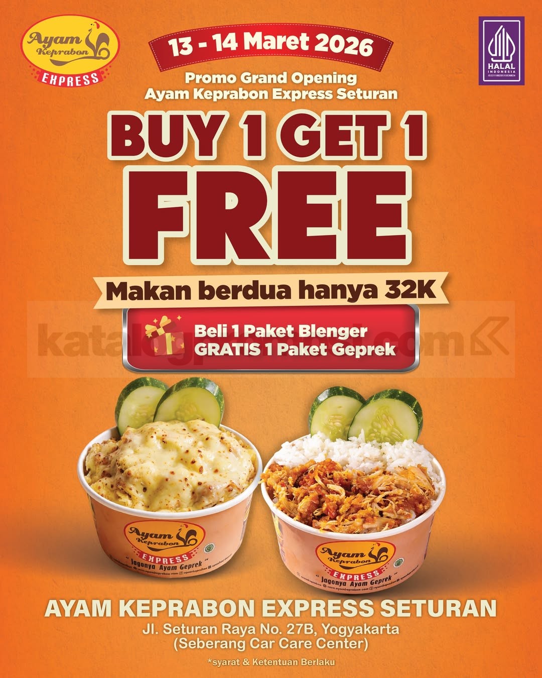 Promo Ayam Keprabon Express Grand Opening Seturan Beli 1 Gratis 1 Promo Ayam Keprabon Express Grand Opening Seturan Beli 1 Gratis 1