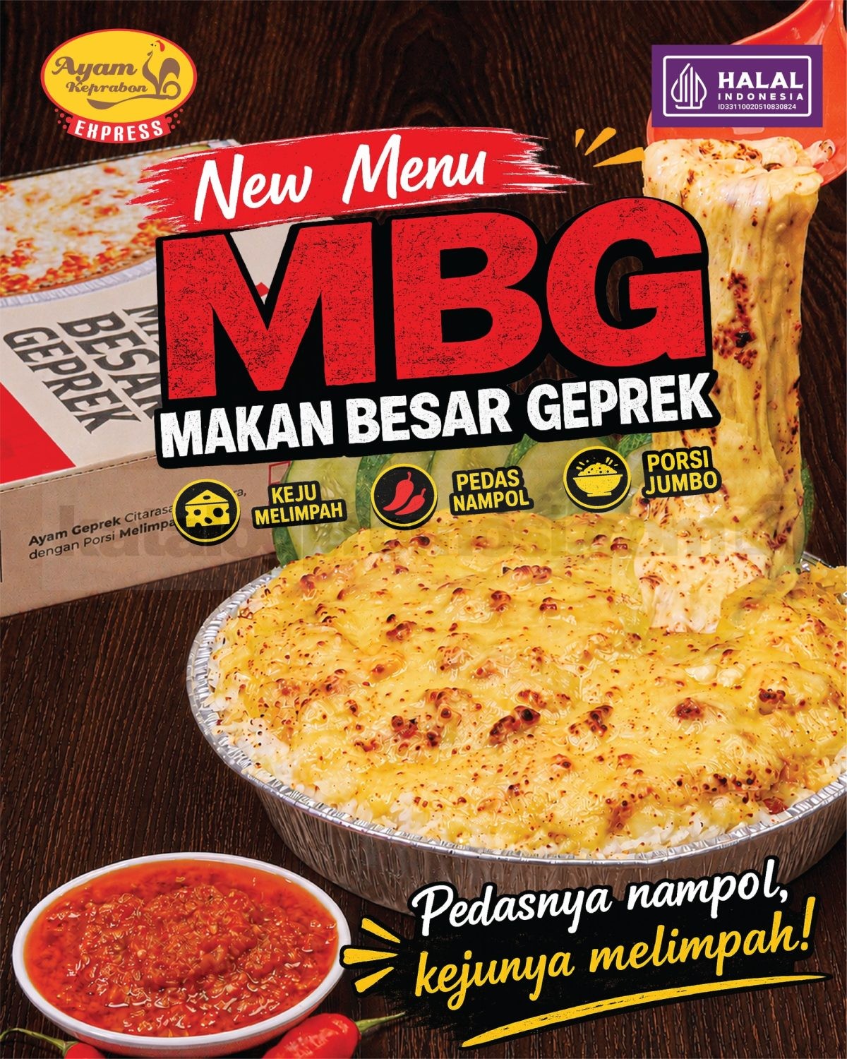 Promo Ayam Keprabon Express NEW MBG Makan Besar Geprek Rp99.000 Promo Ayam Keprabon Express NEW MBG Makan Besar Geprek Rp99.000 saat launching menu baru.