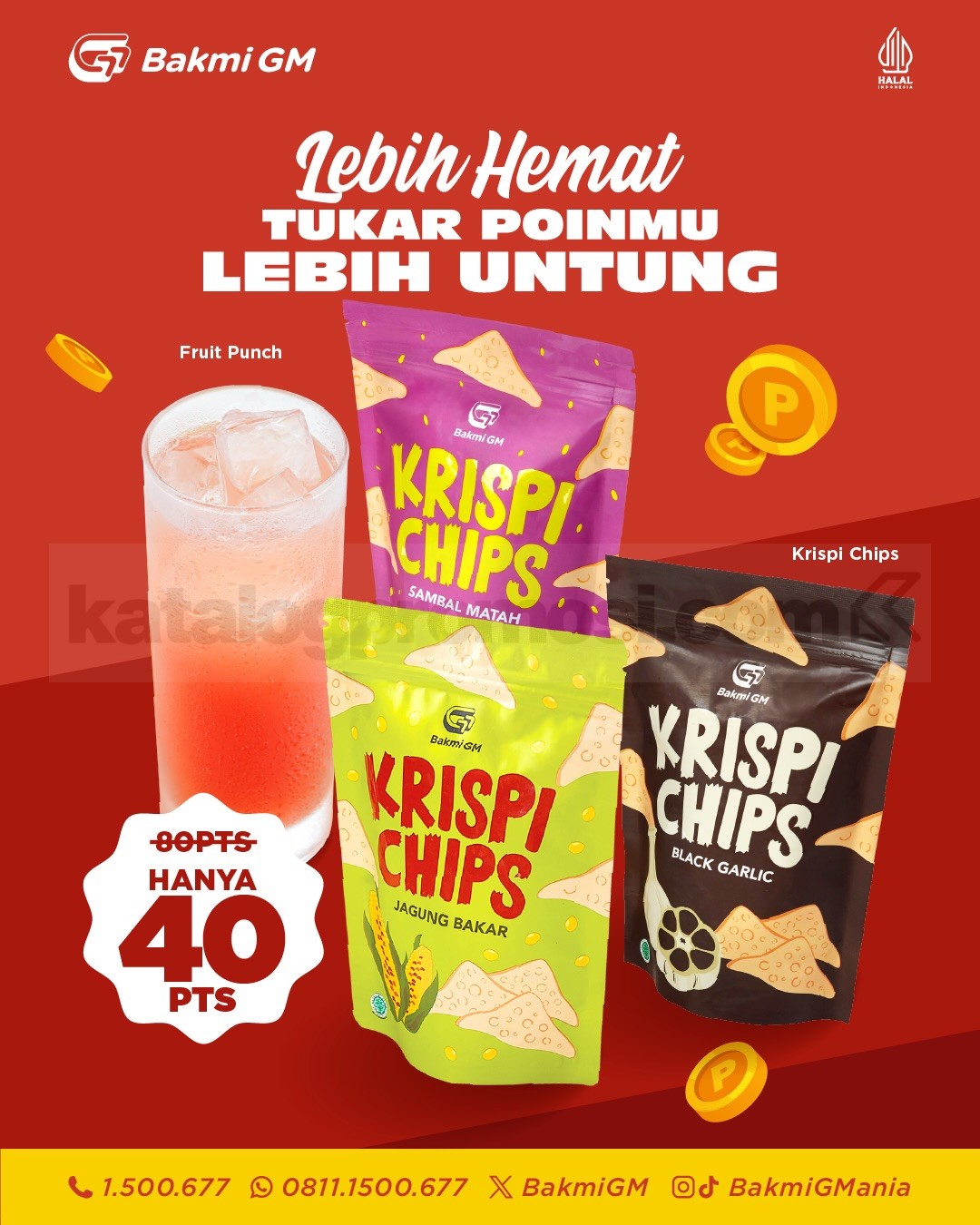 Promo Bakmi GM Tukar Poin Menu Favorit mulai 40 Poin Promo Bakmi GM Tukar Poin Menu Favorit mulai 40 poin dengan pilihan snack, nasi, dan minuman melalui aplikasi
