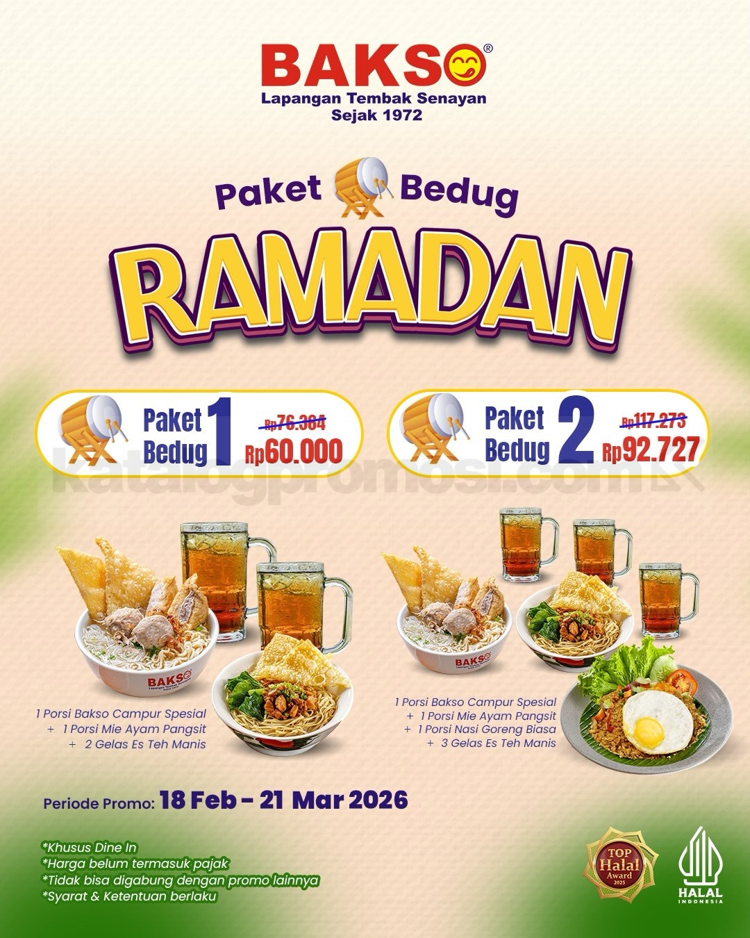 Promo BAKSO Lapangan Tembak Senayan Ramadan mulai Rp. 60.000 Promo BAKSO Lapangan Tembak Senayan Ramadan mulai Rp. 60.000 1
