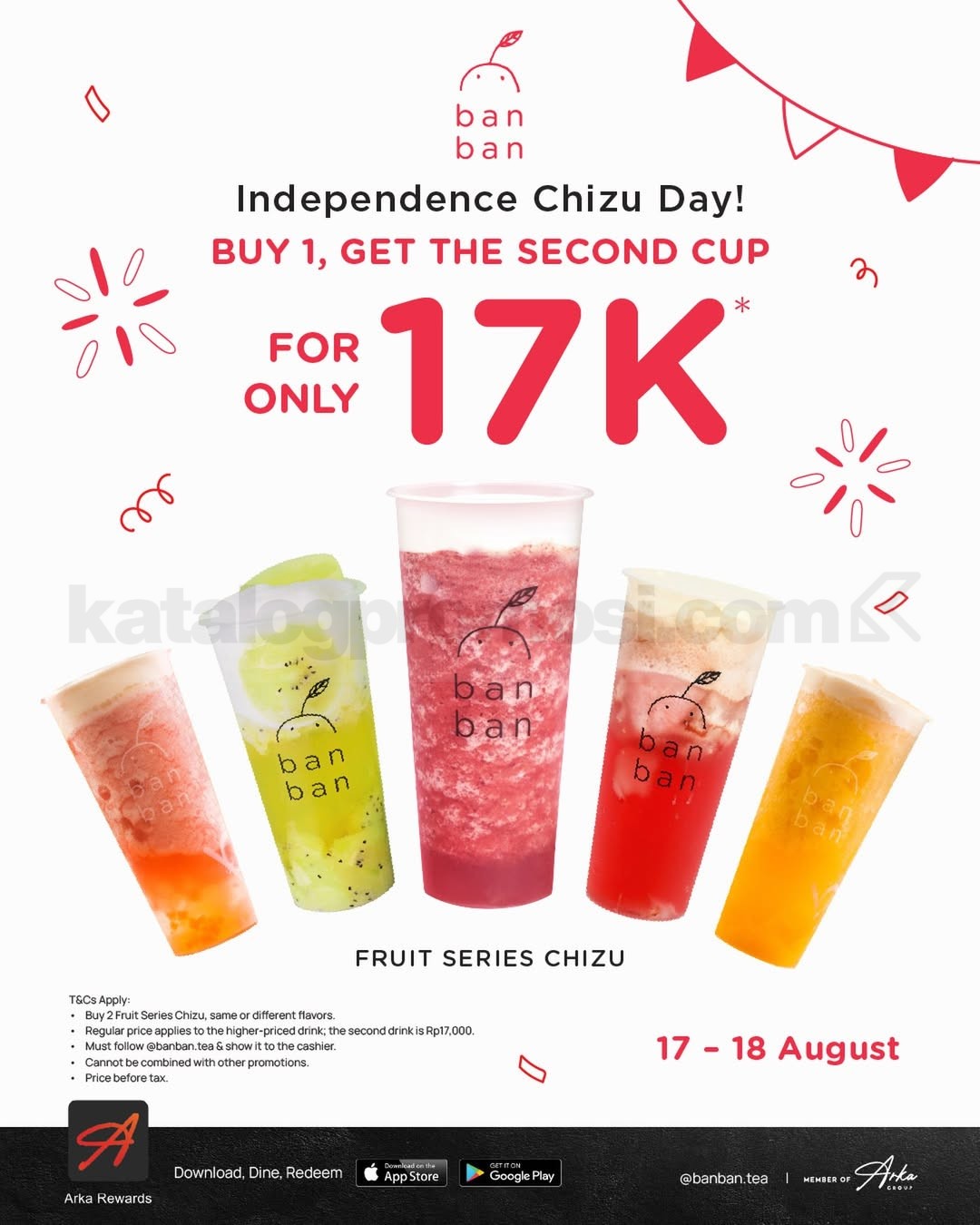 Promo Ban Ban Tea Merdeka Cup Kedua Rp17.000