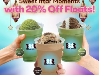Promo Baskin Robbins Sweet Iftar Moments Diskon 20% Floats varian Green Tea Avocado Chocolate 12oz