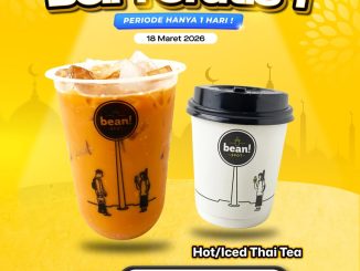Promo Beanspot Hanya 1 Hari Beli 1 Gratis 1 Thai Tea iced dan hot minuman hemat