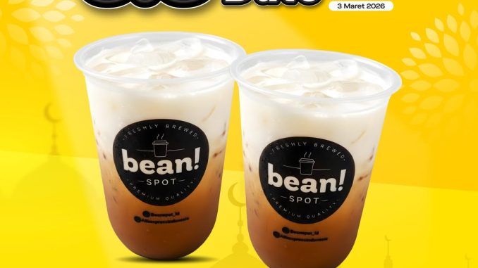 Promo Beanspot Double Date Iced Hazelnut Latte 3 Cup Rp. 30.000 tanggal 3 Maret 2026