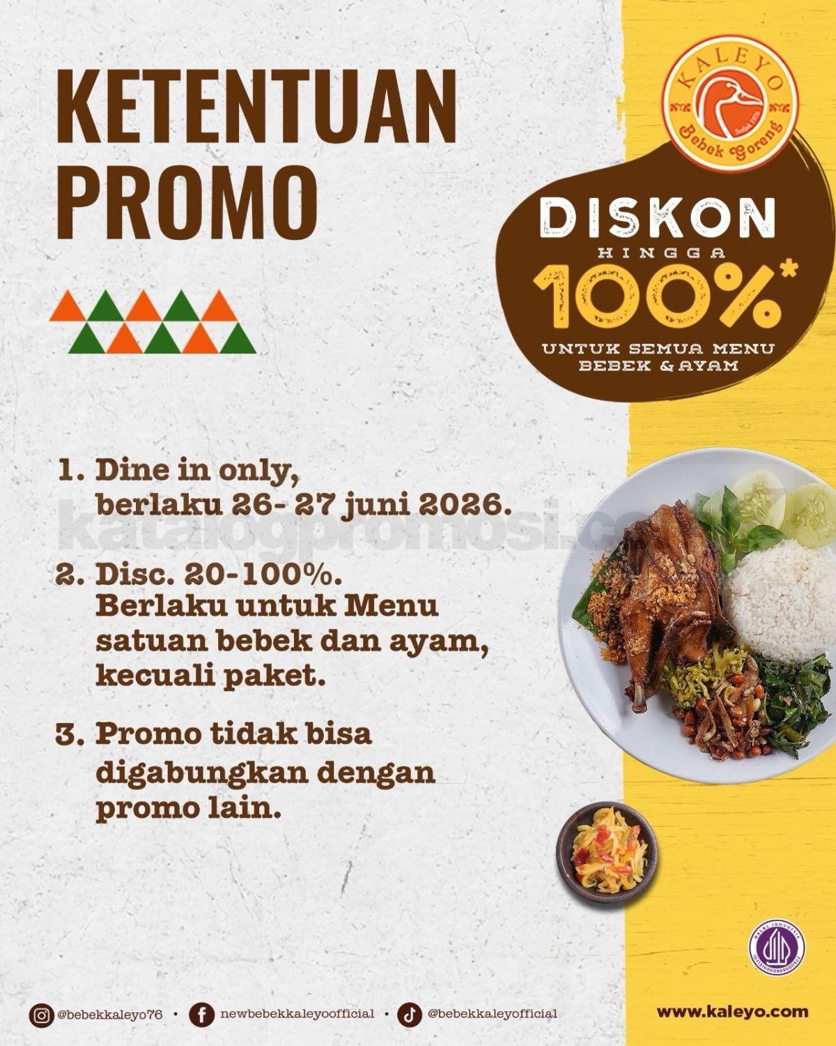 Promo Bebek Kaleyo Re-Opening Diskon hingga 100% Promo Bebek Kaleyo Re-Opening Diskon hingga 100% 1