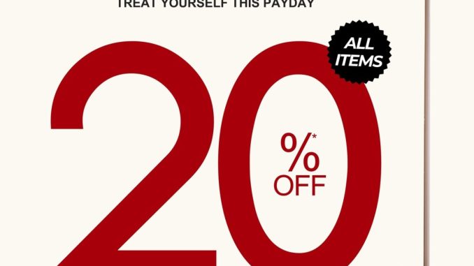 Promo Bellagio Shoes payday diskon 20 persen untuk semua item periode Maret 2026