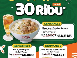 Promo BMK Paket Kenyang mulai Rp. 34.545 makan dan minum hemat di outlet tertentu