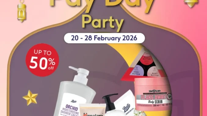 Promo Boots Shopee PayDay Party Diskon 50% hingga 28 Februari 2026 di official shop