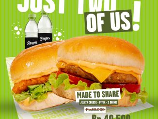 Promo Burger Bangor QPON Just Two Of Us Rp. 40.500 periode 23-24 Februari 2026 via aplikasi