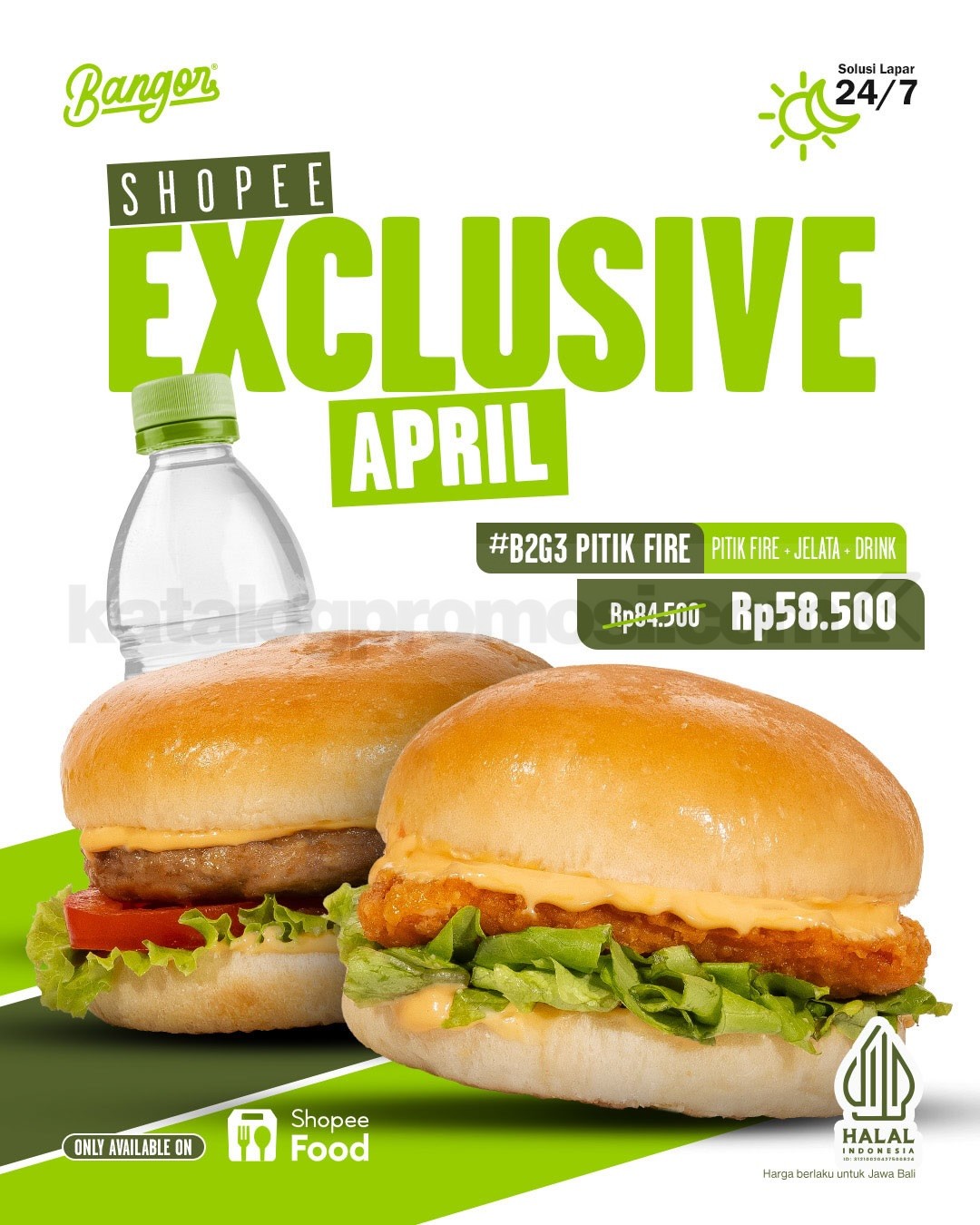 Promo Burger Bangor Shopee Exclusive Paket mulai Rp. 56.000 Promo Burger Bangor Shopee Exclusive Paket mulai Rp. 56.000 1