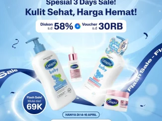 Promo Cetaphil 3 Days Sale Diskon hingga 58% skincare aman untuk kulit sensitif di Blibli