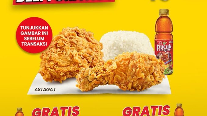 Promo CFC Hoki Awal Bulan Beli 1 Gratis 1 Rp.49.091 Paket Astaga periode 1-5 Maret 2026