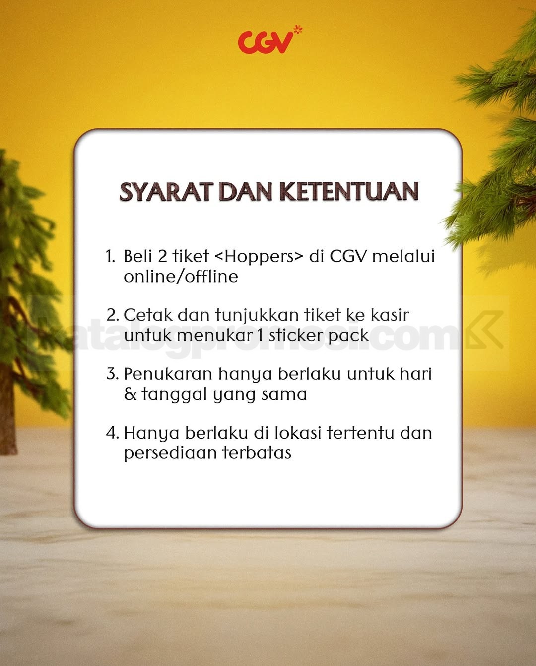 Promo CGV Beli 2 Tiket Hoppers Gratis Sticker Set Promo CGV Beli 2 Tiket Hoppers Gratis Sticker Set 1