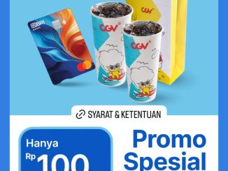 Promo CGV BRI Kencan 2 Tiket + Combo Duo Rp. 100.000 nonton hemat berdua dapat popcorn dan minum.
