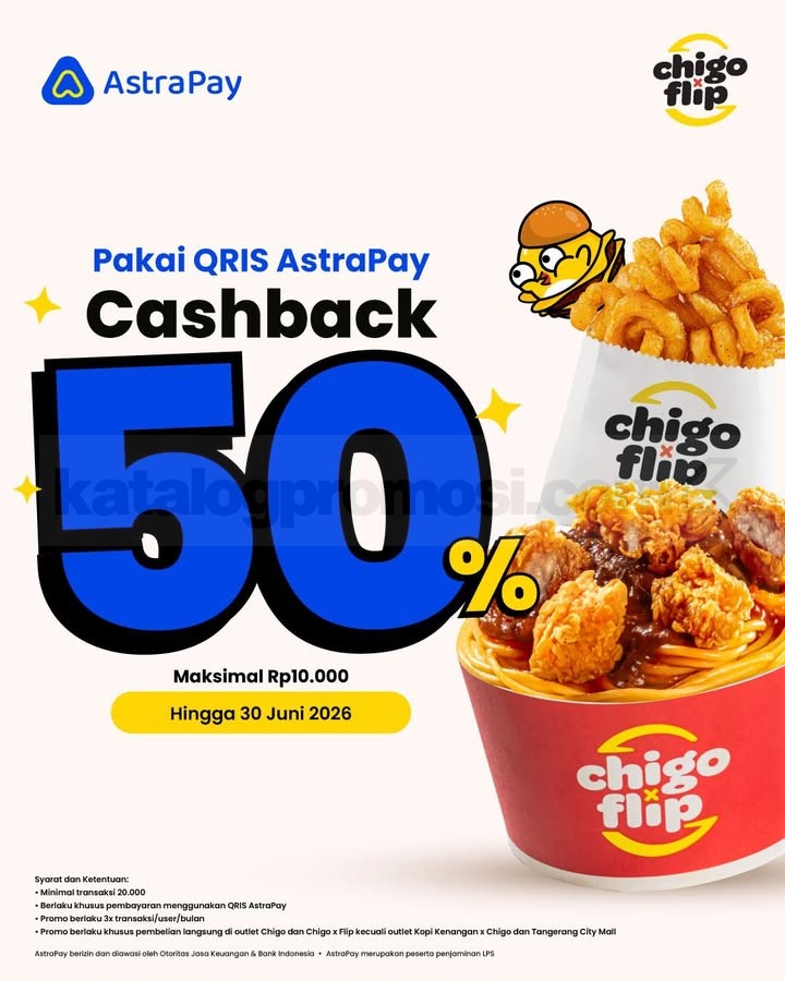 Promo Chigo x Flip Bank Partner Cashback Hingga 50%
