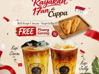 Promo Cuppa Coffee Independeals Beli 1 Gratis 1 dengan Kopi Cincau atau Kopi Jelly