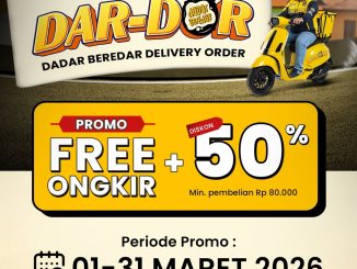 Promo Dadar Beredar DARDOR Diskon 50% + Free Ongkir min Rp. 80.000